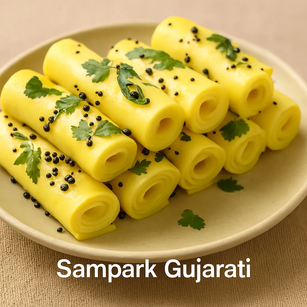 khandvi-samparkgujarati Khandvi Rolls: Soft, Tangy Bites of Gujarati Magic!